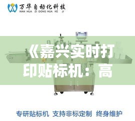 《嘉兴实时打印贴标机：高效便捷的智能化解决方案》