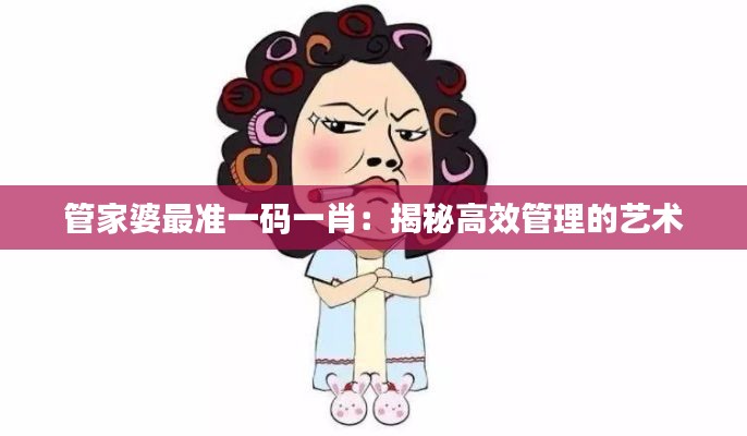 管家婆最准一码一肖：揭秘高效管理的艺术