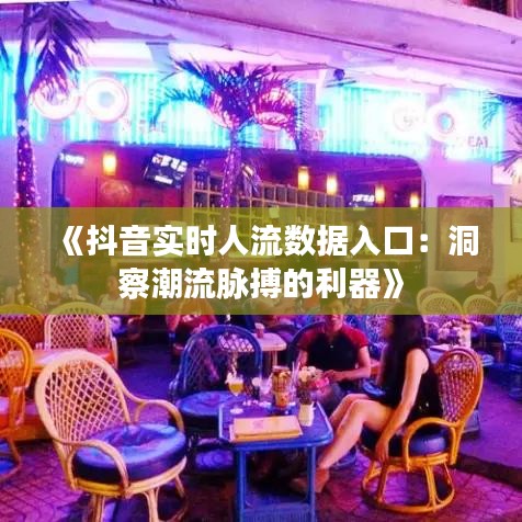 《抖音实时人流数据入口：洞察潮流脉搏的利器》