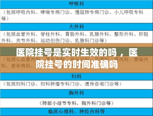 医院挂号是实时生效的吗 ，医院挂号的时间准确吗