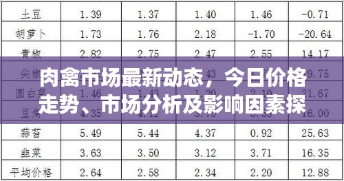 肉禽市场最新动态，今日价格走势、市场分析及影响因素探讨