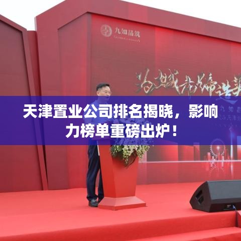天津置业公司排名揭晓，影响力榜单重磅出炉！