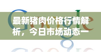 最新猪肉价格行情解析，今日市场动态一网打尽