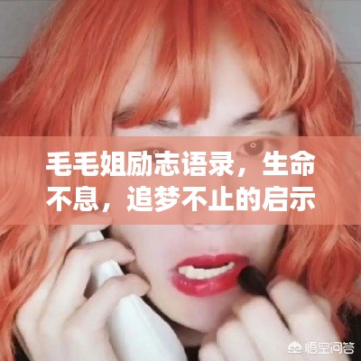 毛毛姐励志语录，生命不息，追梦不止的启示