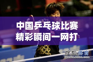 中国乒乓球比赛精彩瞬间一网打尽！