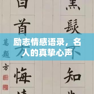励志情感语录，名人的真挚心声