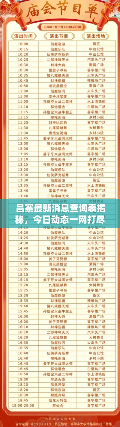 吕寨最新消息查询表揭秘，今日动态一网打尽！