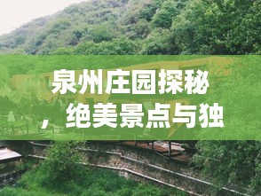 泉州庄园探秘，绝美景点与独特体验一网打尽攻略