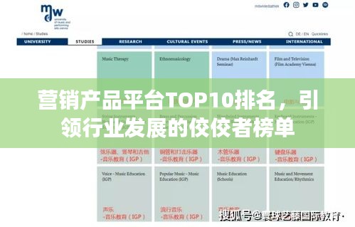 营销产品平台TOP10排名，引领行业发展的佼佼者榜单