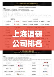 上海调研公司排名榜单揭晓，权威机构评选，百度收录标准吸睛标题