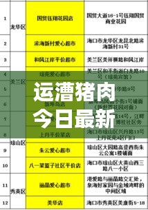 运漕猪肉今日最新价格及市场走势，消费者必看！
