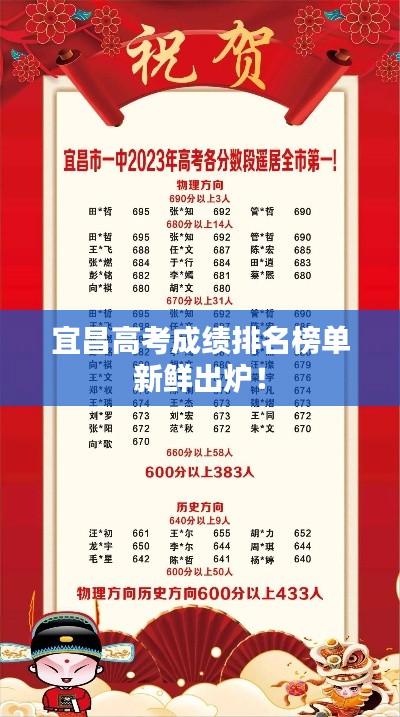 宜昌高考成绩排名榜单新鲜出炉！