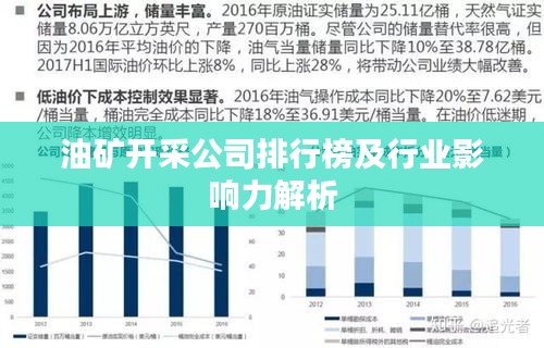 油矿开采公司排行榜及行业影响力解析